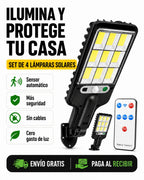 Set de 4 Lámparas Solares LED con Sensor