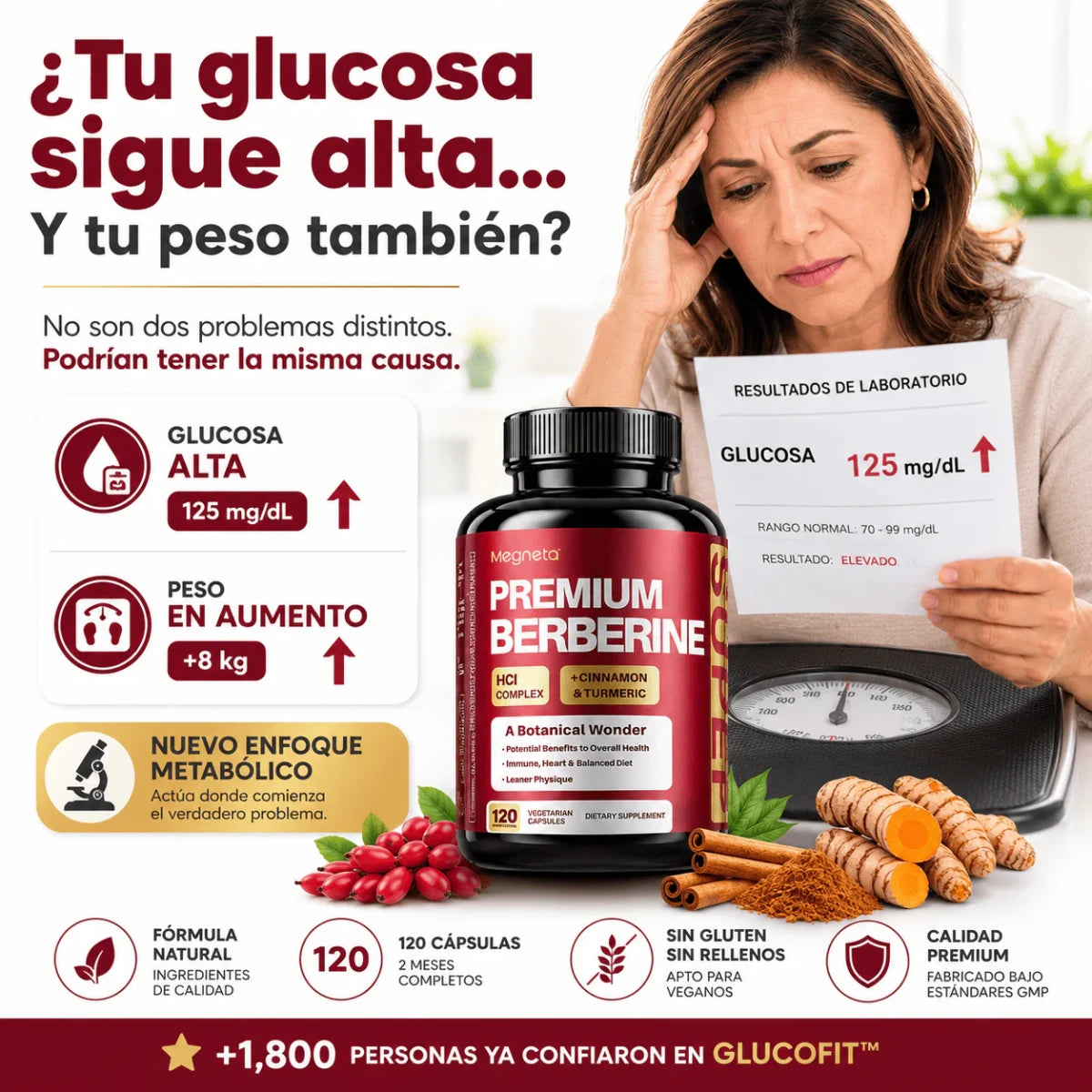 GlucoFit™ Menos glucosa, menos peso - BERBERINA PREMIUM